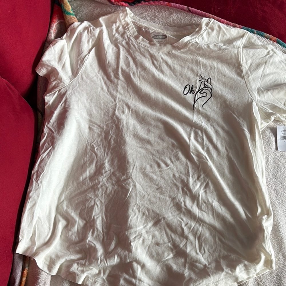 Old Navy White Short Sleeve Tee